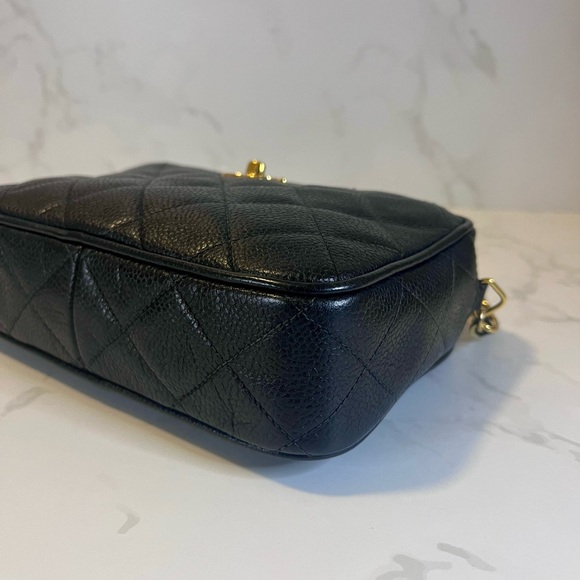 SOLD Vintage Small Chanel Black Caviar Camera Bag - Picture 6 of 16